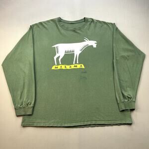 Goat Nature T-Shirt Adult XL Green Mazama Washington Mountain Hiking Outdoors